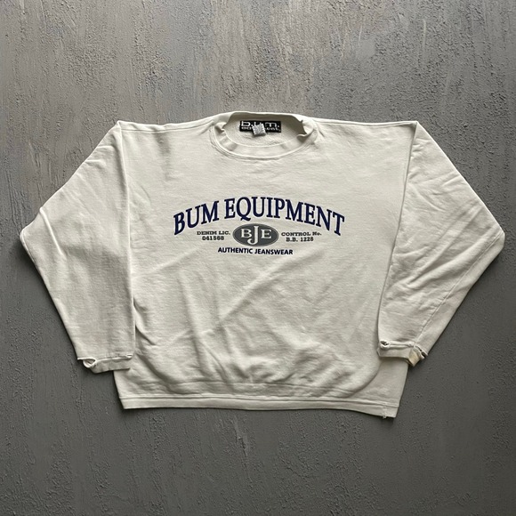 B.U.M. Equipment Other - Vintage B.U.M. Equipment Graphic Sweatshirt Mens Extra Large White 90s